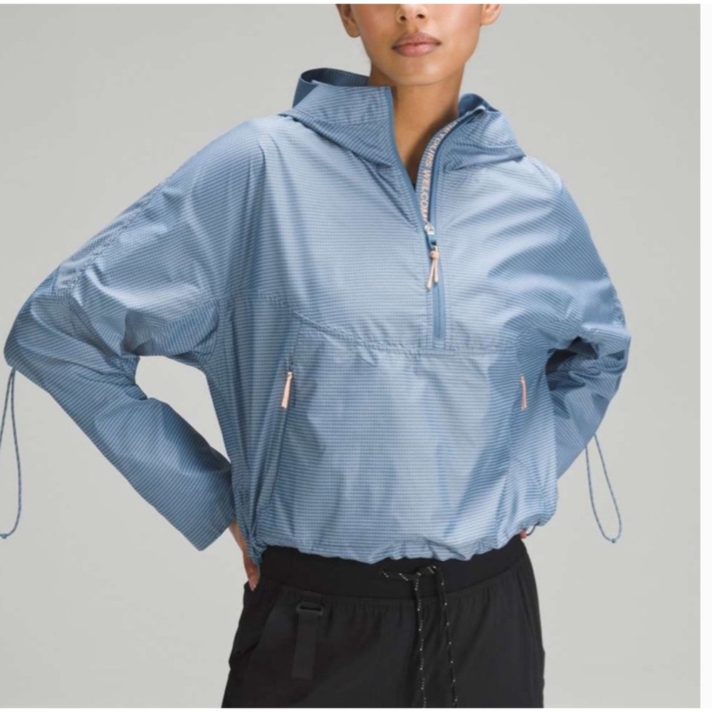 NWOT Lululemon Detours Welcome Pullover Cropped Half Zip Windbreaker Size 0